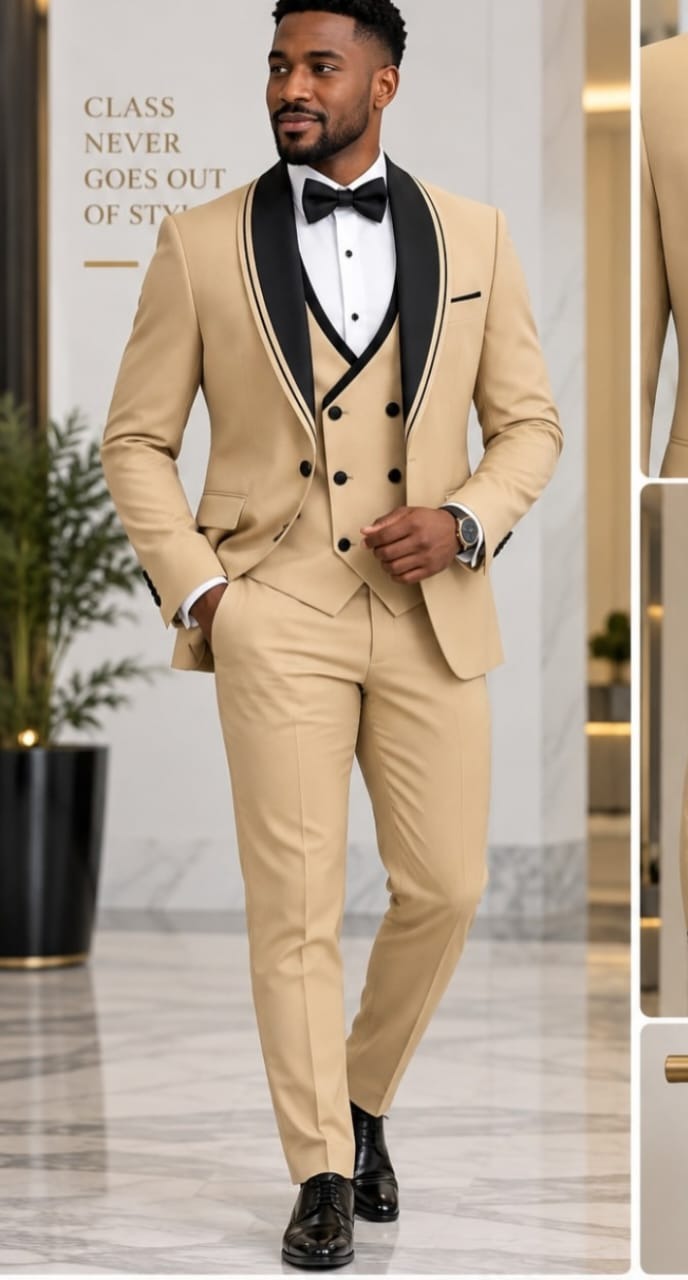 Man 5 piece suit with 100% cotton fabric-5